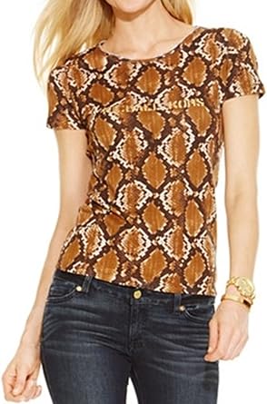 michael kors t shirt womens brown