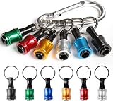 Katerk 6pcs 1/4 In Hex Shank Aluminum Bit Holder with Carabiner view 1