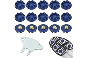 Hoxfly 20 Pcs Golf Shoe Spikes Cleat with Cleats Spanner, Universal Blue Golf Spikes Replacements, Anti-Skid Stinger TPU Golf