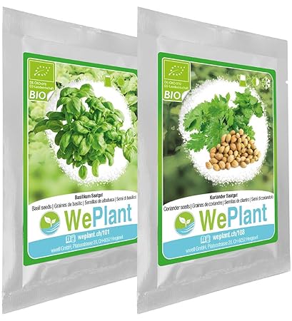 BIO Basilikum & Koriander Pflanzen-Samen Set - indoor/outdoor
