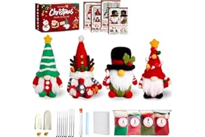 MAGIMUSE Needle Felting Kit, Needle Felting Starter Kit with Basic Felt Tools, Christmas Gnome Needle Felting Kit for Beginners, DIY Wool Needle Felting Supplies for Christmas Festival Crafts