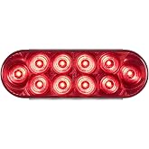 Optronics STL72R1224BP Red 6" Oval Sealed LED Stop/Turn/Tail Light 12/24Volt