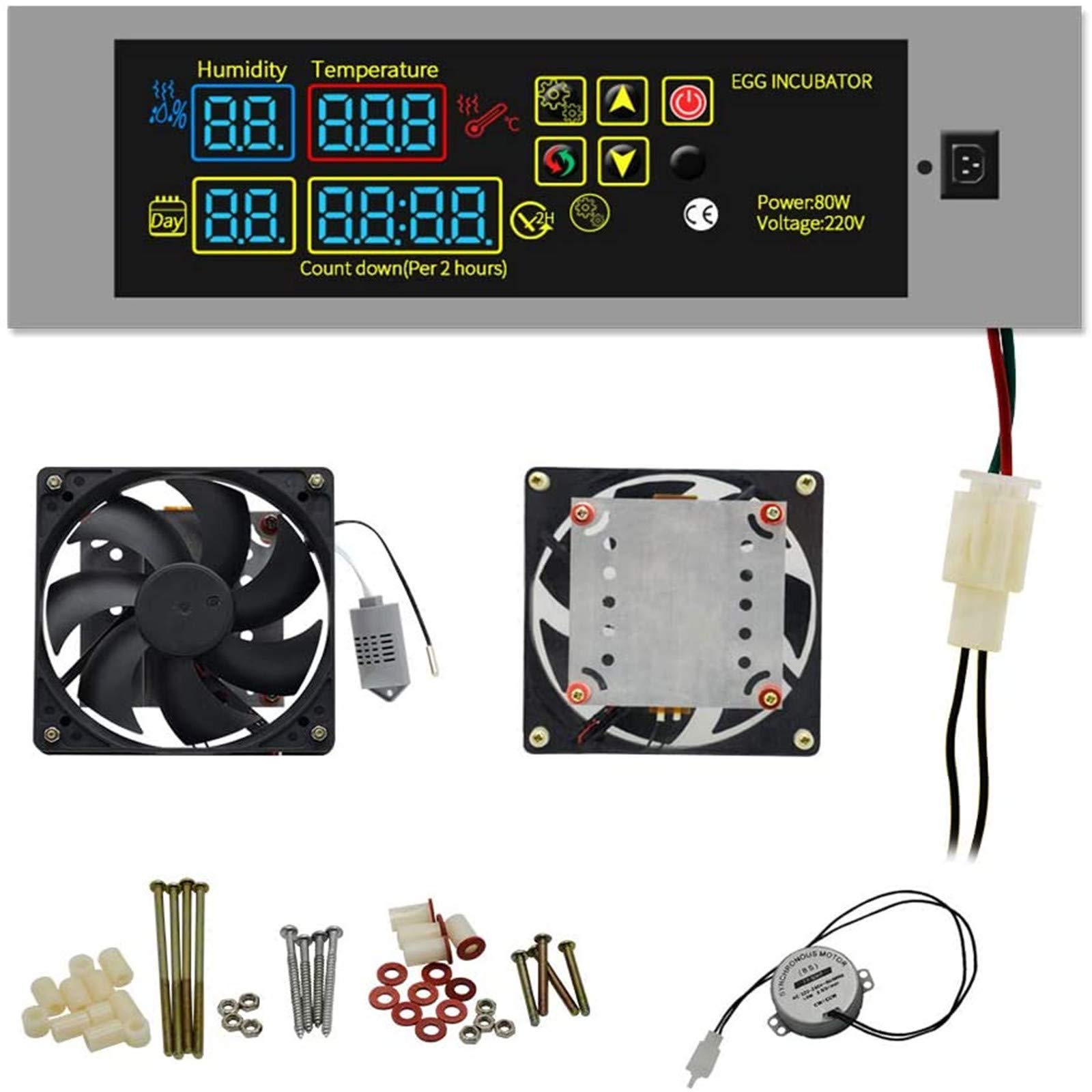 YALIKESI DIY Mini Incubator Controller Set Digital Temperature & Humidity Controller Thermoregulator for Poultry Egg Incubator (HP-HTMC-5)