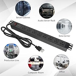 ElecVoztile 8 Outlet Rack Mount PDU Power Strips