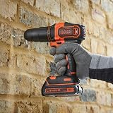 BLACK+DECKER 18V Cordless 2-Gear Hammer Drill Kit with Kitbox and 1.5Ah Battery view 4
