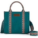Wrangler Tote Bag for Women Western Purse with Boho Shoulder Strap Medium Satchel Top Handle Purses and Handbags