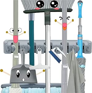 Escoba titular montado en la pared de cocina colgados Garaje Utilidad