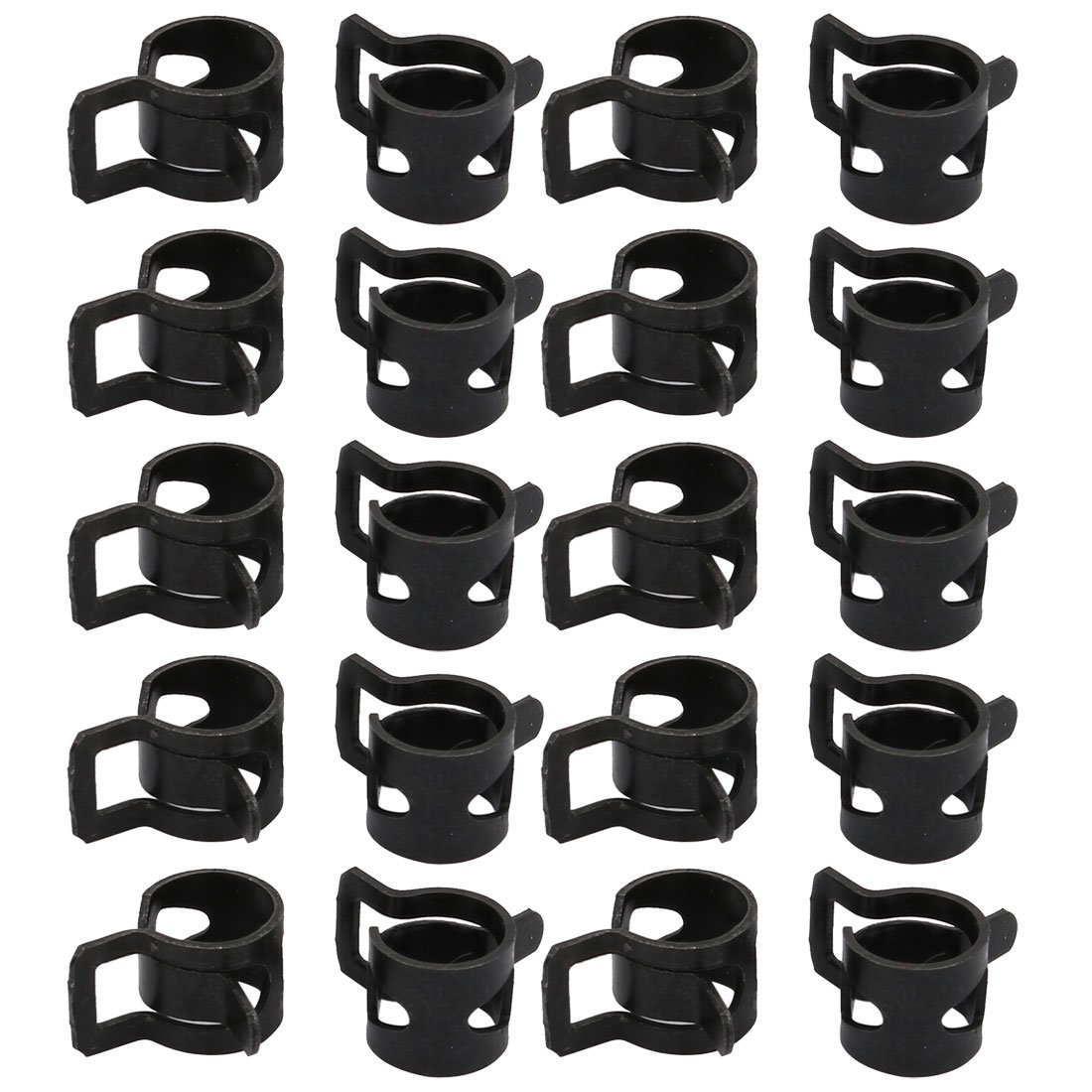 Sourcingmap 20 Pcs 8mm Spring Band Type Action Fuel Hose Pipe Low Pressure Air Clip Clamp