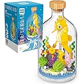 OLTLYUNH Creative Fish Toy Building Set,Adult Mini Animal Friend Set,Party Favors Gift for Friends,Animal Lovers Office Home Decor Building Block,New Year Easter Birthday Gift for Family(Seahorse)