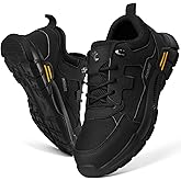 IRONDUDE Composite Toe Shoes for Men Black Steel Toe Shoes Comfortable Non Slip Work Shoes Breathable Lightweight Construction Safety Sneakers Puncture Proof