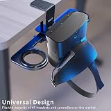 VIVO Clamp-on VR Headset Stand Desk Mount Metal Display Holder w/ Controller view 5