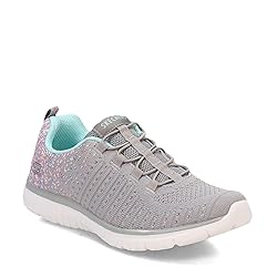 Skechers Women's Virtue, Gray/Multi, 7 Wide