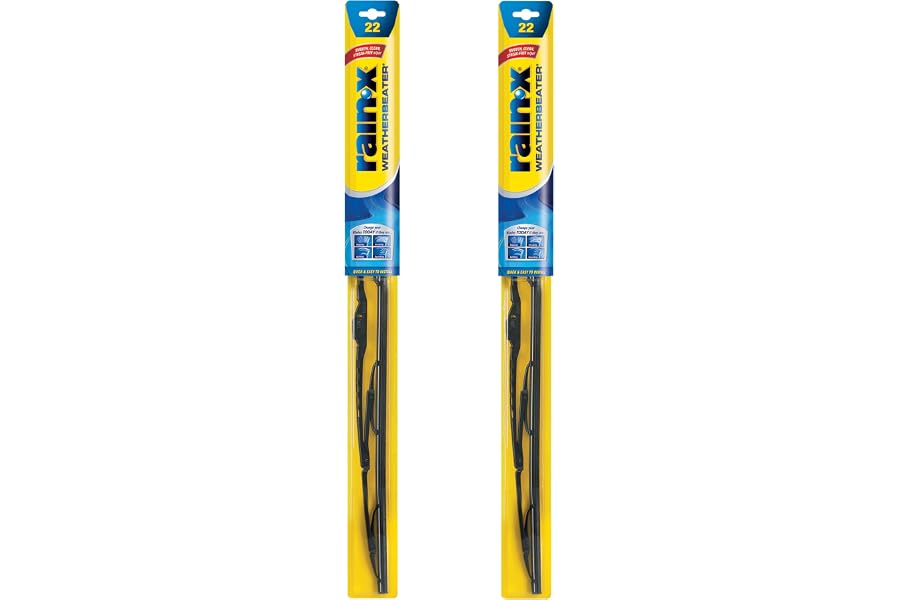 Rain-X 820149 WeatherBeater Wiper Blades, 22" Windshield Wipers (Pack of 2), Automotive Replacement Windshield Wiper Blades T
