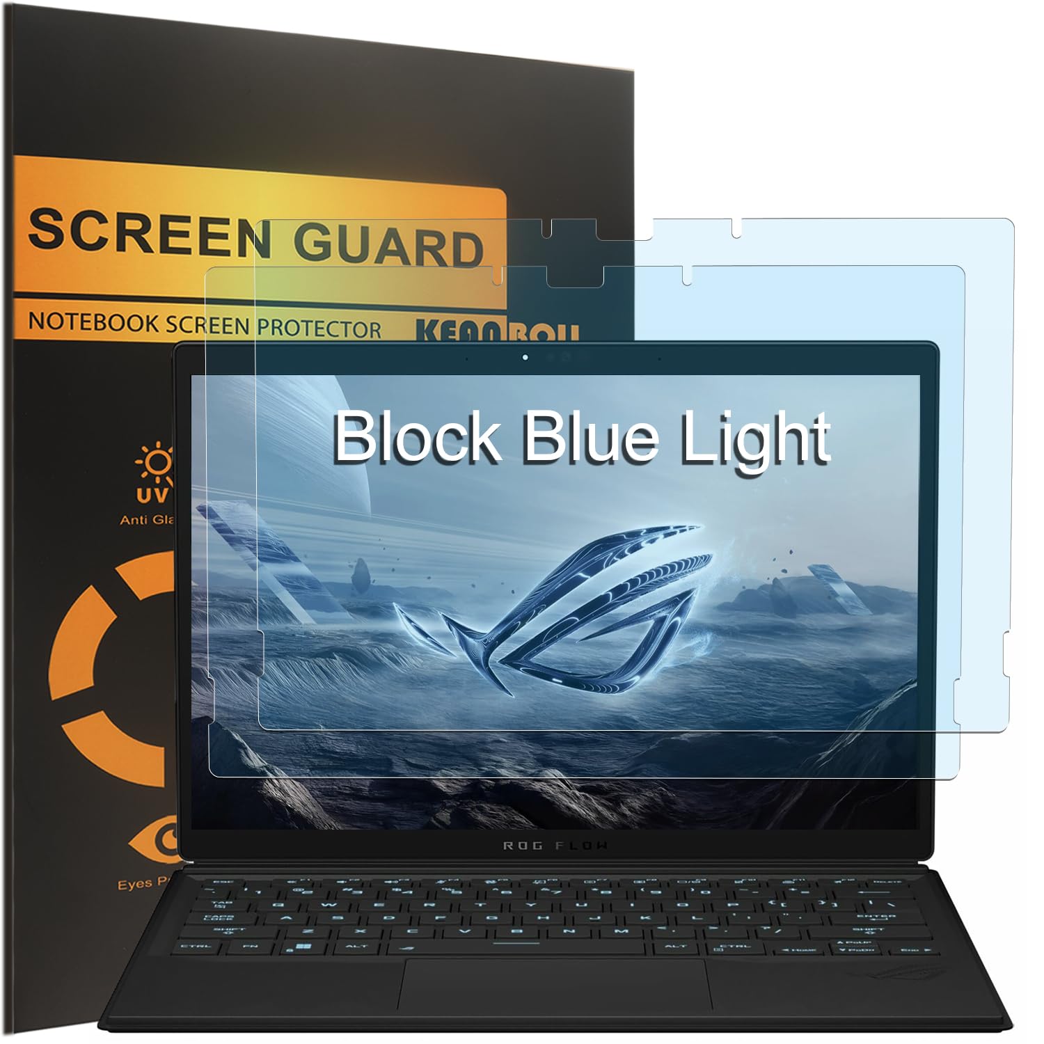 Photo 1 of KEANBOLL 2 Pack Blocking Blue Light Screen Protector for 2025 New ASUS ROG Flow Z13 GZ302 Laptop Tablet (13.4 Inch), Anti Blue Light and Anti Glare (Matte) Shield -(Fits model 2025 only !)