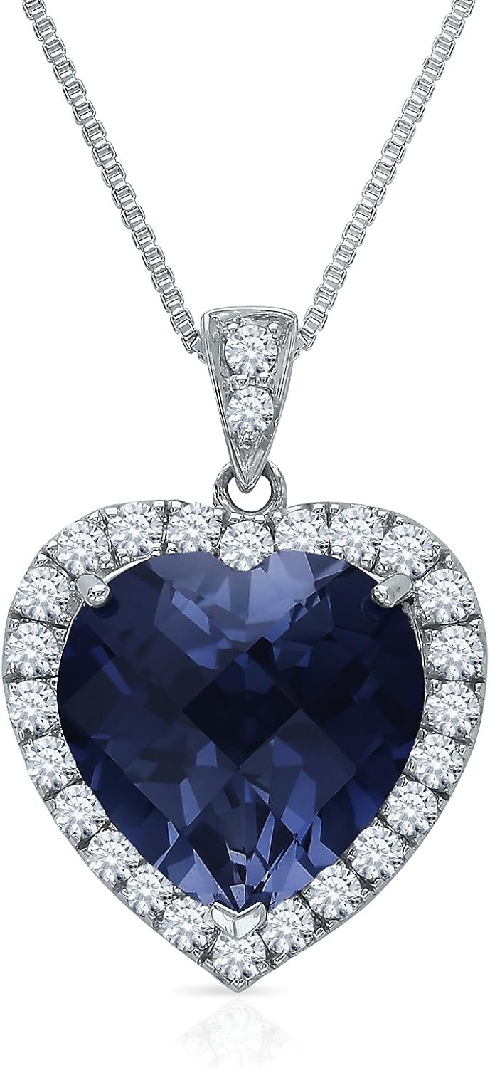Helzberg Diamonds Sterling Silver LabCreated Blue Sapphire