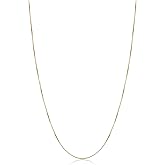 Kooljewelry Womens Box Chain - 14k Yellow Gold Chain Necklace, Polished, Spring Ring Clasp