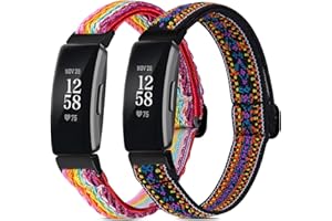 Attbbon Stretchy Bands Compatible with Fit bit Inspire 2 Replacement Bands for Women, Adjustable Soft Elastic Sport Wristband Accessory Fits for Fit bit Inspire 2/Inspire HR/Inspire/Ace 3/Ace 2 Watch