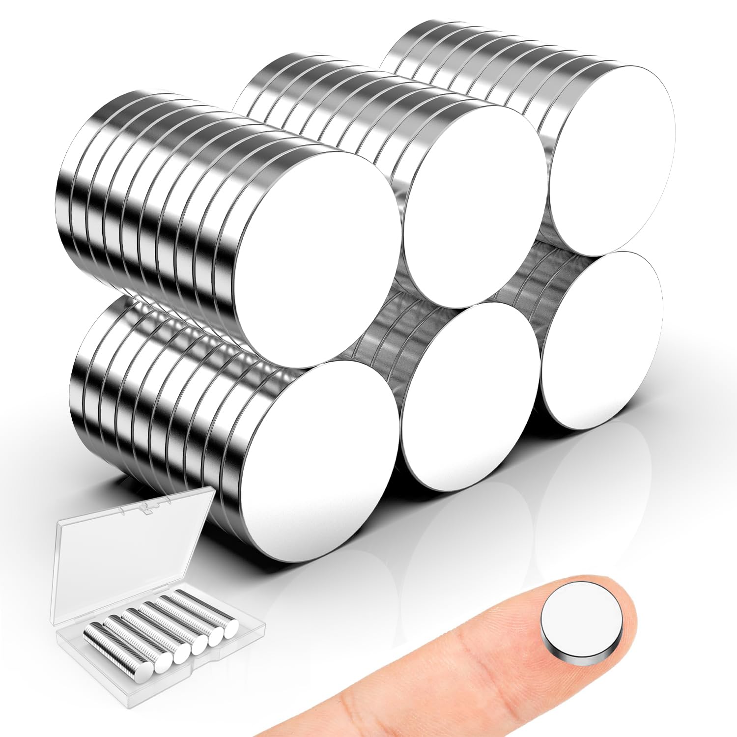 Neodymium Magnet, Caturledas 60 Pack 15x2mm Small