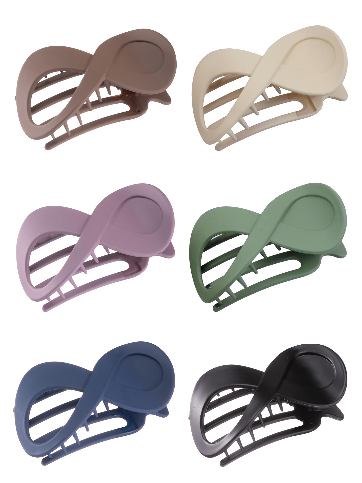 Kavya Hair Clips Women, 6 Pcs Hair Claw Clips for Thick Hair Non Slip Hair Claws Large Claw Clip French Hair Accessories for Women and Girls