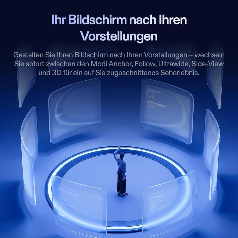 1S AR/XR Brille, 500" Virtuell Bildschirm, 52° Sichtfeld, Native 3DoF
