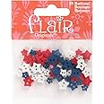Blumenthal Lansing Red White and Blue Shaped Buttons, Traditional Stars 3.9 inches