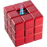 Colibri Heritage Cube Desk Torch + Soft Flame Lighter - Uses Butane Refill (Red)