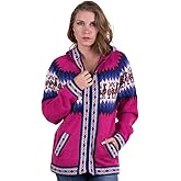 Gamboa Alpaca Cardigan Sweater for Women Hooded Knit Fall Winter Lady Womens Lightweight Sweaters