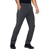 Stlight Mens Snow Ski Water Repellent Softshell Pants for Winter Hiking Fleece Lined Bottom Leg Zipper with 6 Zip Pockets