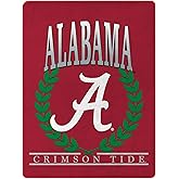 Northwest NCAA Alabama Crimson Silk Touch Throw Blanket - Official NCAA Licensed, Ultra-Soft Fleece - Cozy Game Day Essential for Fans, Unisex Gift, 46" x 60"