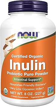 NOW Foods - Prebiótico de inulina orgânica Pure Pó - 8 oz.
