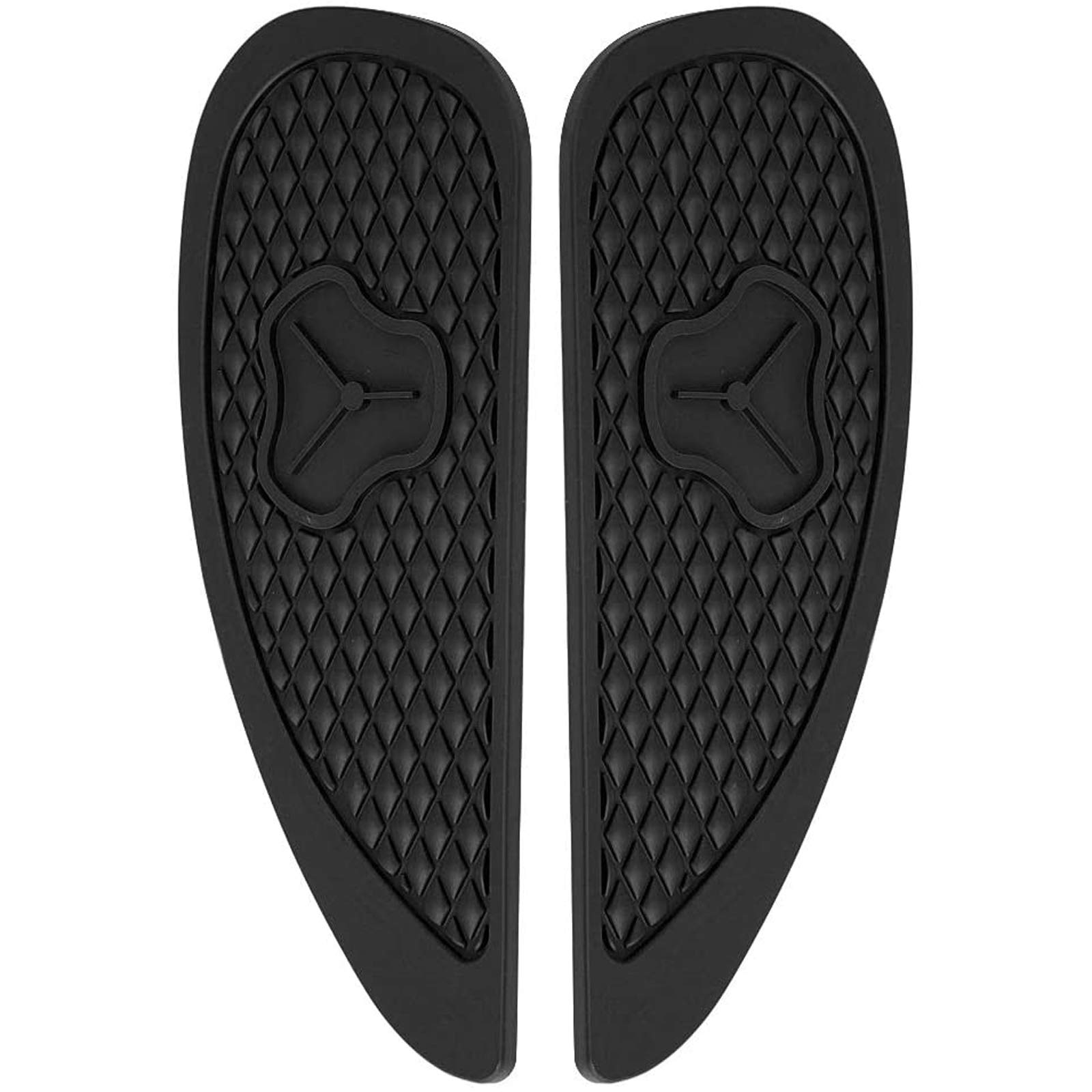 Motorcycle Tank Protector, Fydun Tank Traction Pad Side Gas Knee Grip Protector 2 PCS Anti Slip Gas Tank Protectors for Retro Motorcycle (Black)