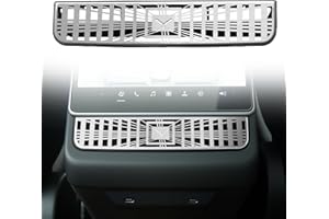 TOPABYTE Air Vents Cover for Tesla Model Y Juniper 2026 2025 Model 3 Highland Rear AC Vent Seat Center Console Trim Cover Cap Backseat Air Conditioner Outlet Vent Grille Protector