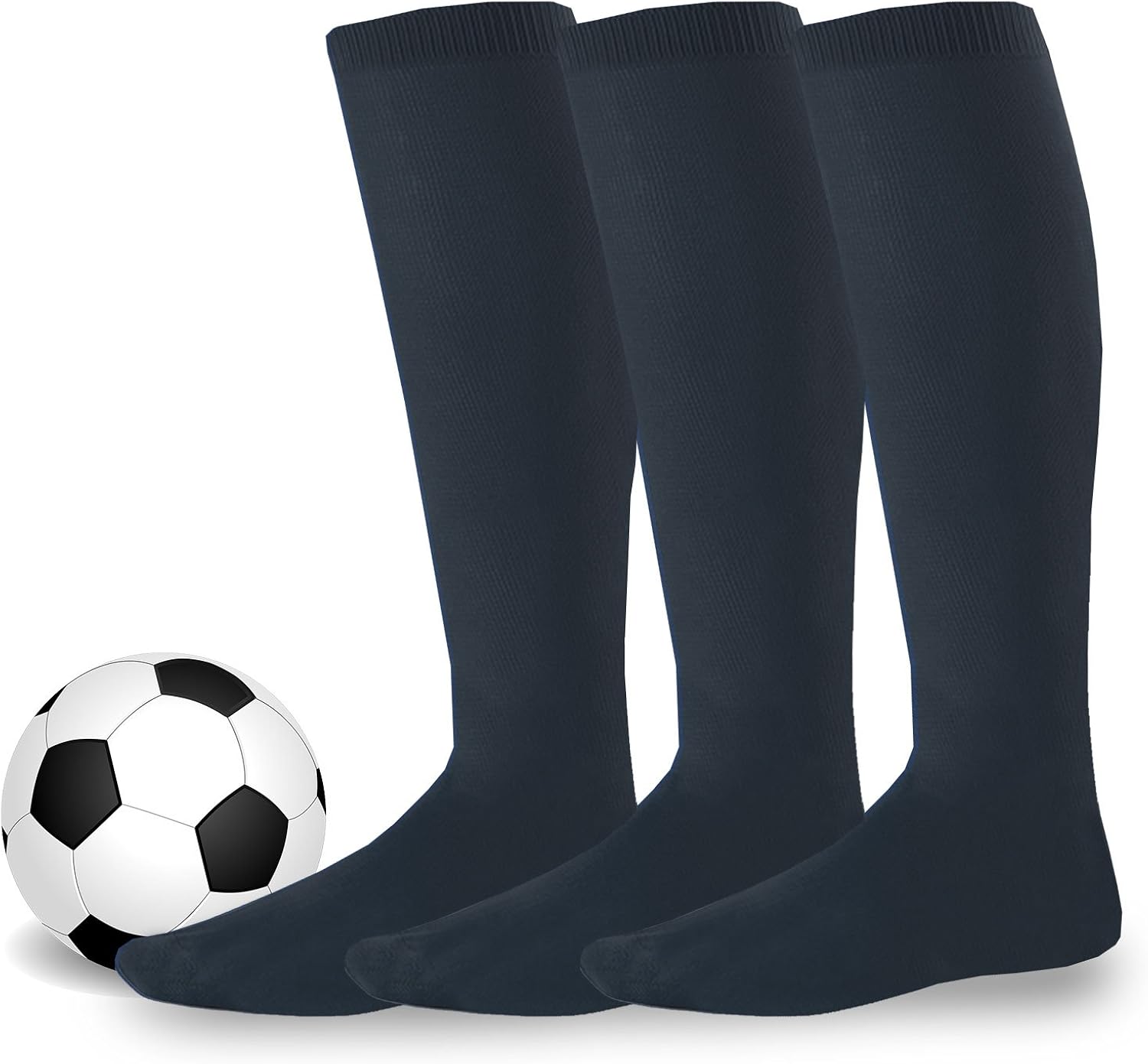 Soxnet Cotton Unisex Soccer Sports Team Socks 3 Pack: Clothing