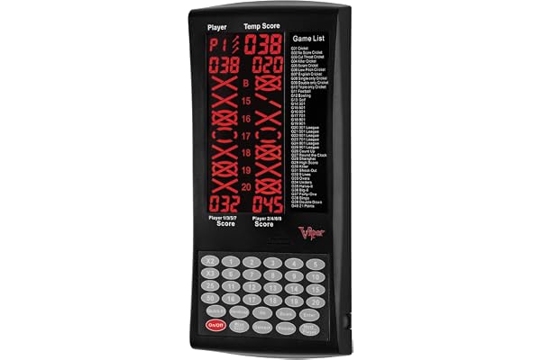 Viper ProScore Digital Dart Scorer Electronic Dartboard Scoreboard for Up to 8 Players, with 40 Games and 655 Game Options, I