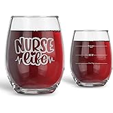 Bad Bananas Gifts for Nurses - 21 oz Stemless Wine Glass - Metallic Silver Ink - Nurse Week Gifts - Don't Even Ask - Nurse Life