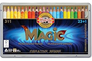 Koh-I-Noor Magic Jumbo Triangular Coloured Pencil, Pack of 24, Multicolor