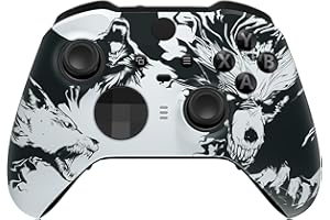 eXtremeRate New Wolve Soul Replacement Faceplate for One Elite Controller Series 2 (Model 1797), Soft Touch Front Housing Shell & Accent Rings for Elite Series 2 Core Controller