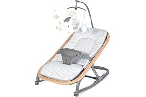 Orzbow 2-in-1 Baby Bouncer, Portable Bouncer Seat for Infant to Toddler with Removable Cushion, Angle Adjustable, 0-9 Months 