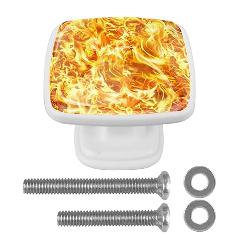 Schrankknöpfe und Griffe rote Flamme Küchenschrank Knöpfe Bling Kommode