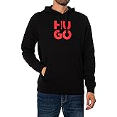 HUGO mens Stack Logo Hooded Sweatshirt