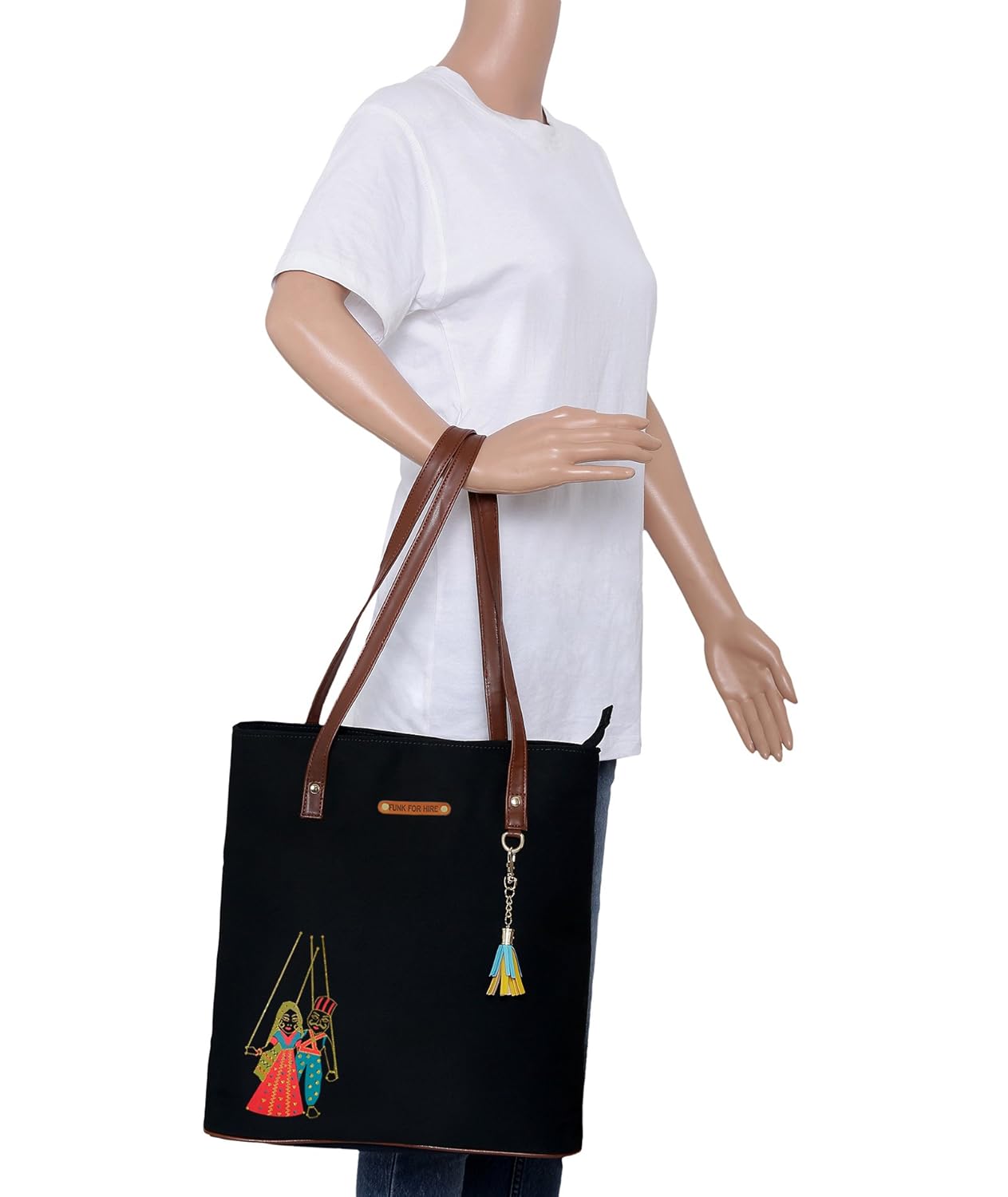 funk for hire women printed cotton canvas tote bags