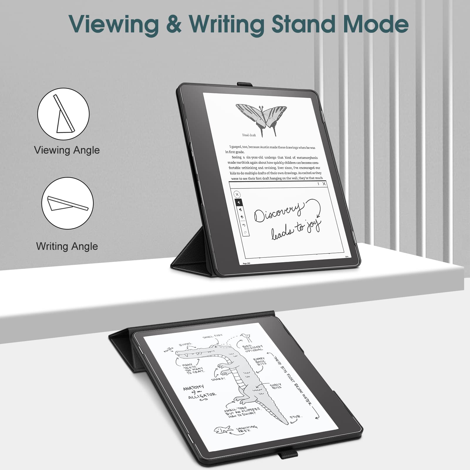 Fintie Trifold Case for Kindle Scribe (2024/2022 Release) - Ultra Lightweight Slim Shell Foldable Stand Cover with Auto Sleep/Wake for 10.2