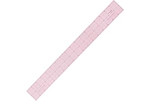 KEARING Clear Sewing Graph Ruler Fashion Design Ruler, Sandwich Line, 2 x 18, Transparent Pattern Making Dress Making Ruler for Sewing Pattern Making Quilting