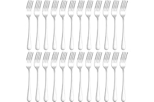 Izurok Forks, 24 Piece Stainless Steel Dinner Fork Set, 8.07 Inchs Dessert Forks, Cutlery Salad Forks,Mirror Polished Flatwar