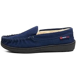 Alpine Swiss Yukon Mens Suede Shearling Slip On