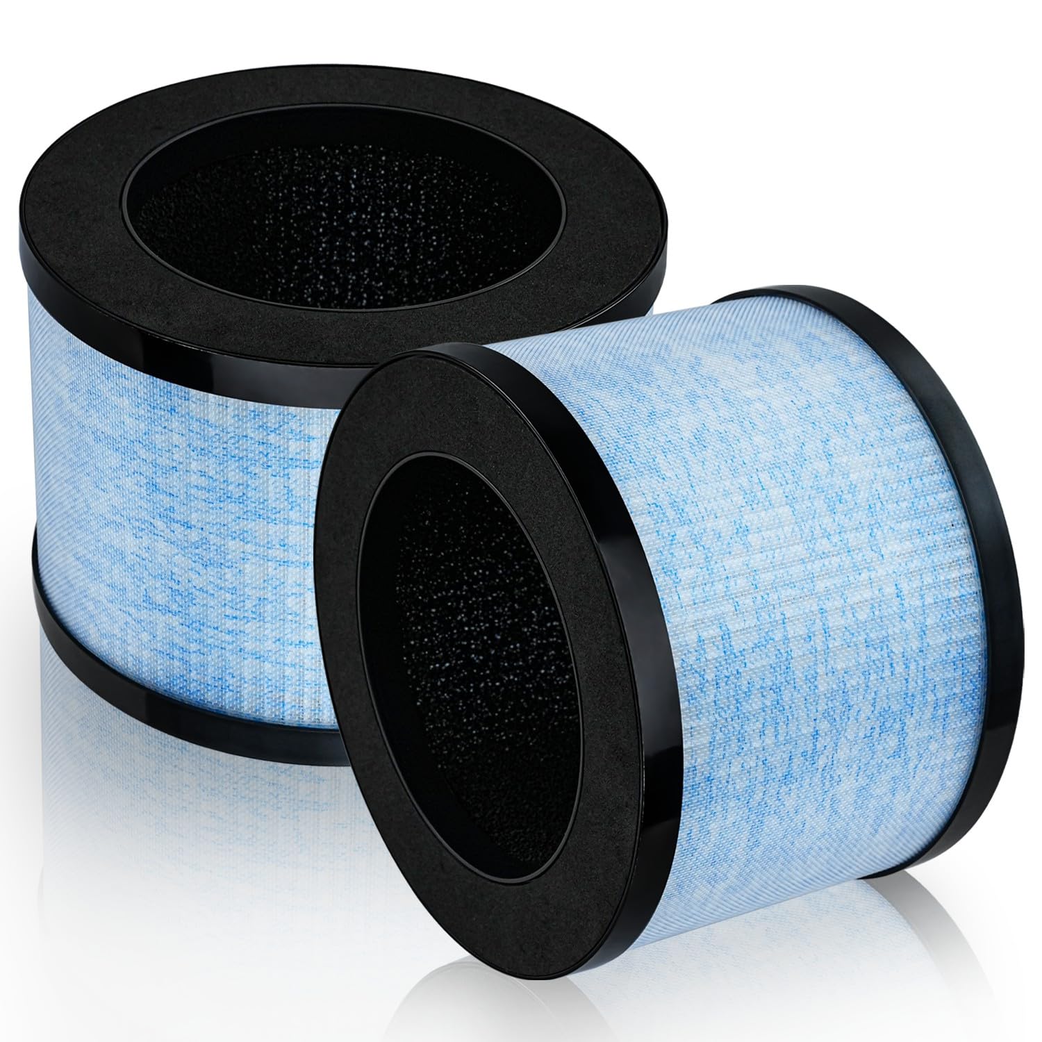 BAMBOOST 3-in-1 H13 True HEPA Filter, 2 Pack, Compatible with Instant AP100 Air Purifier, Part Number # F100, 4 Stage Filtration System