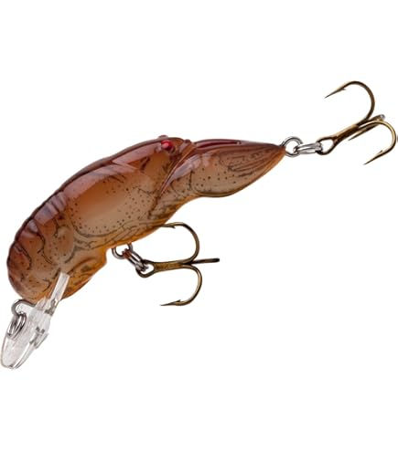 Rebel Lures F7775 Teeny Wee Leurre de pêche pour écrevisses – Fossé (marron), 3,8 cm
