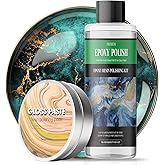 2Pcs Resin Polish, Epoxy Resin Polishing Kit - for Scratching, Sanding, and Polishing, Premium Epoxy Polishing Kit, Polishing Compound for Table Countertop, Removes Scratches & Scuffs
