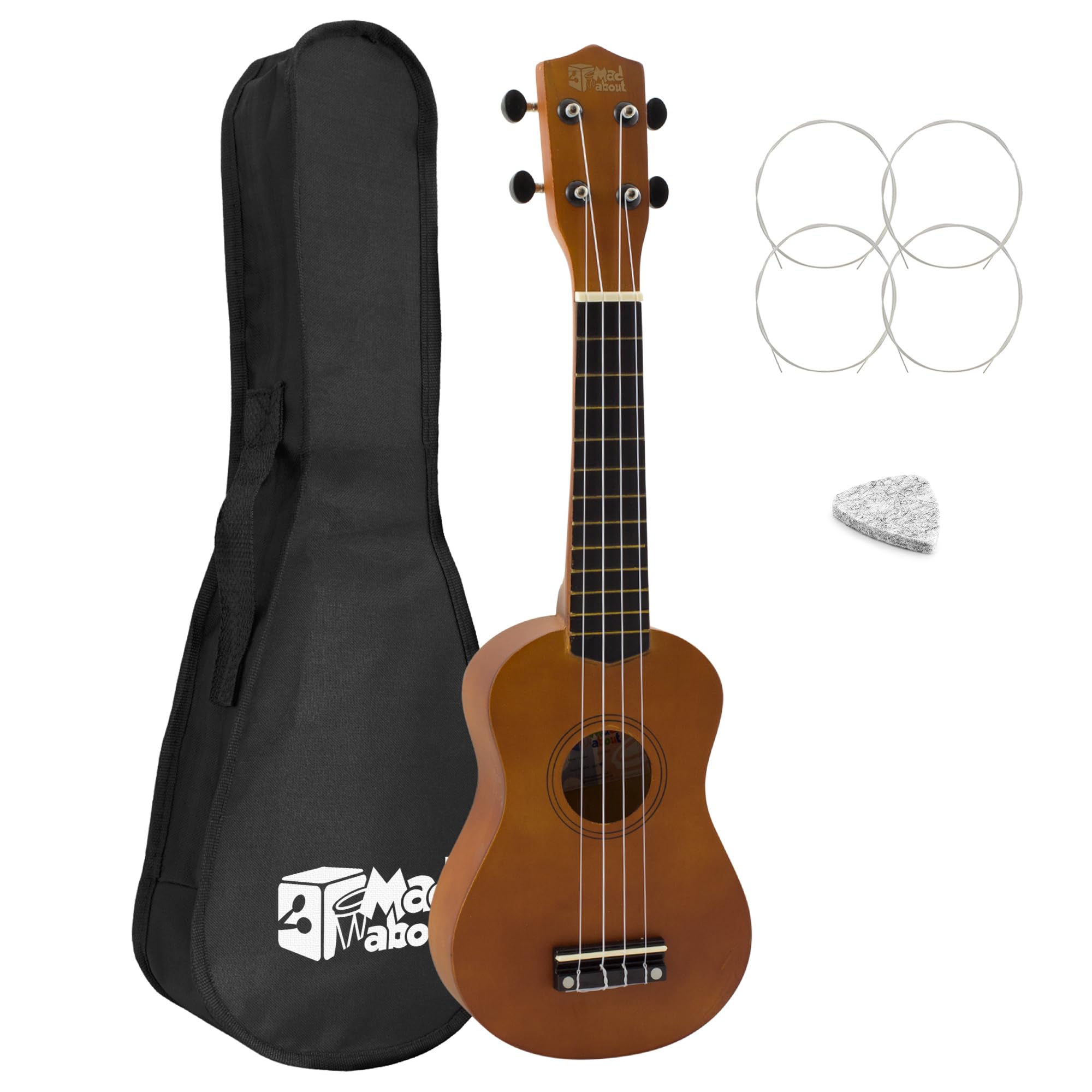 Left Handed Soprano Ukulele for Beginners with FREE Bag