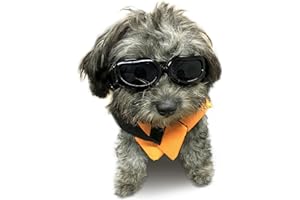 Enjoying Dog Goggles Small Breed, UV Protection Sunglasses for Dogs Small Breed, Outdoor Doggy Goggles, Anti-Fog/Wind/Dustpro